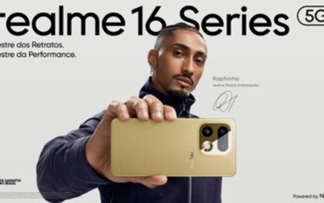 realme 16 Series chega ao Brasil em maio com câmera nível topo de linha e traz Raphinha como embaixador