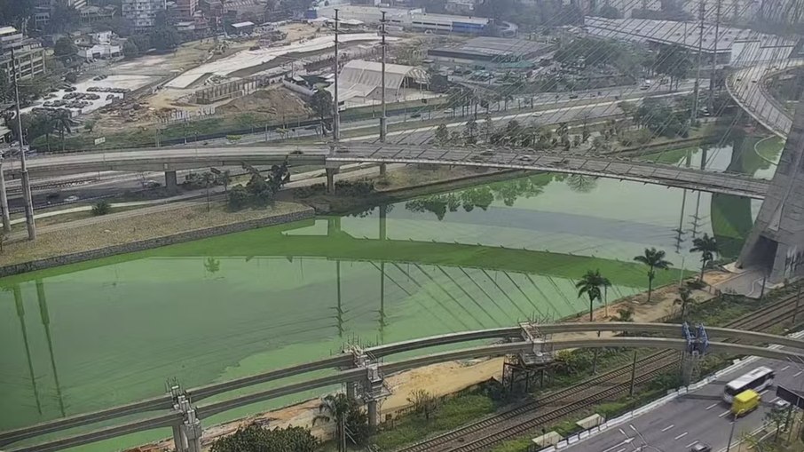 Esse acúmulo de matéria orgânica ocorre, principalmente, devido ao despejo de esgoto não tratado diretamente no rio