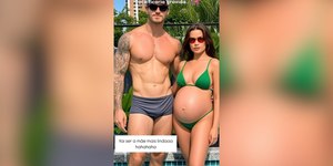 Noivo de Juliette publica montagem simulando gravidez; veja