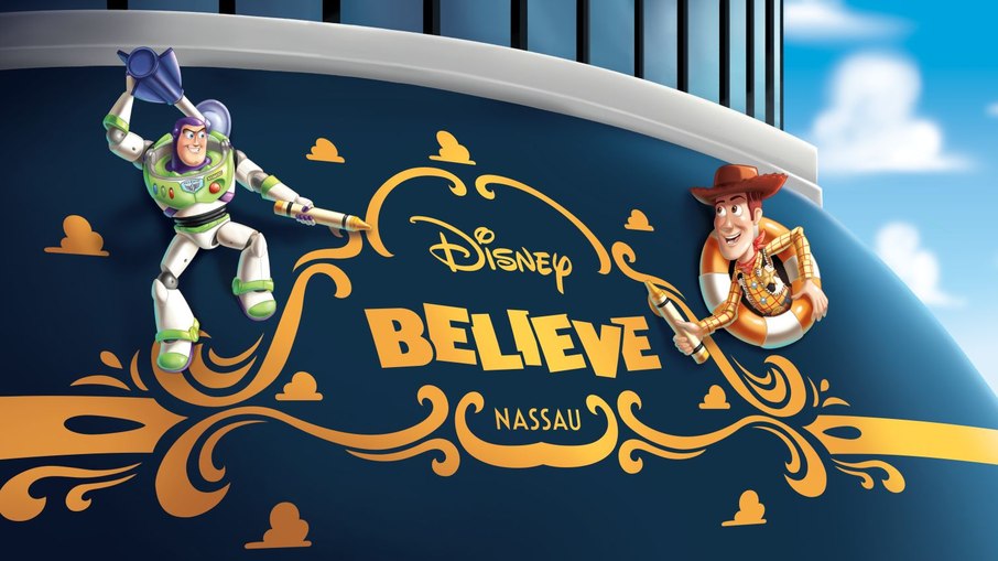 Pintura dos personagens Buzz Lightyear ficará na parte de trás da embarcação Pintura dos personagens Buzz Lightyear ficará na parte de trás da embarcação