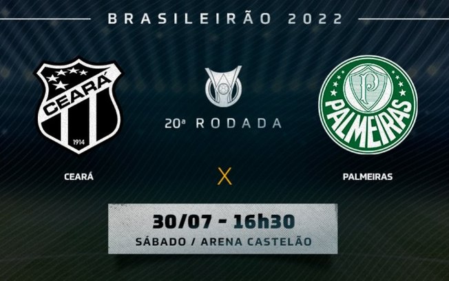 Ceará x Palmeiras: prováveis times, desfalques e onde assistir ao duelo pelo Brasileirão