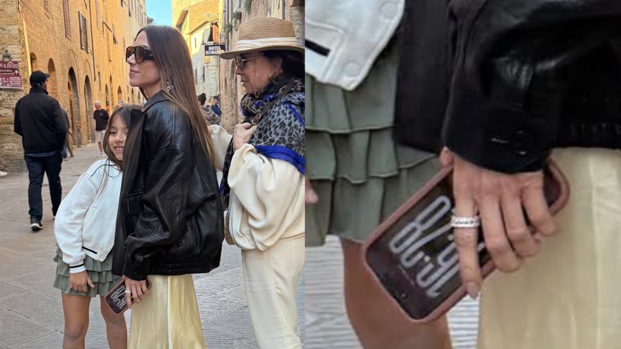 Patrícia Abravanel viaja só com os filhos e posa sem aliança. Patrícia Abravanel viaja só com os filhos e posa sem aliança.