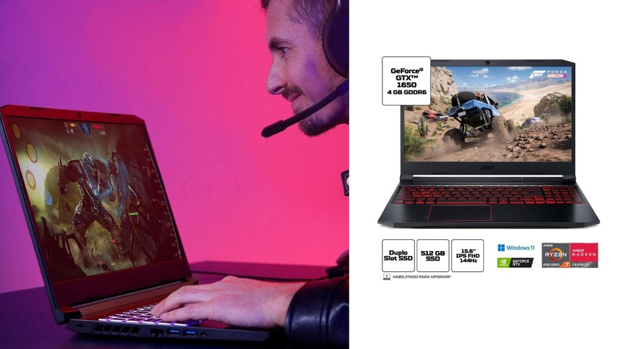 Notebooks gamer e modelo convencionais Acer estão em oferta na Amazon nesta semana. Confira! 