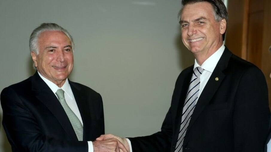 Michel Temer e o presidente Jair Bolsnonaro