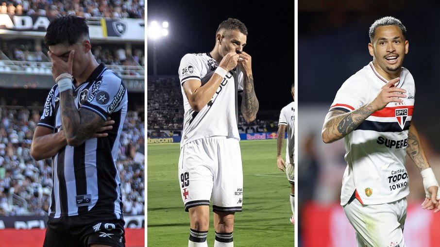 Botafogo, Vasco e São Paulo disputam posto pelo G7