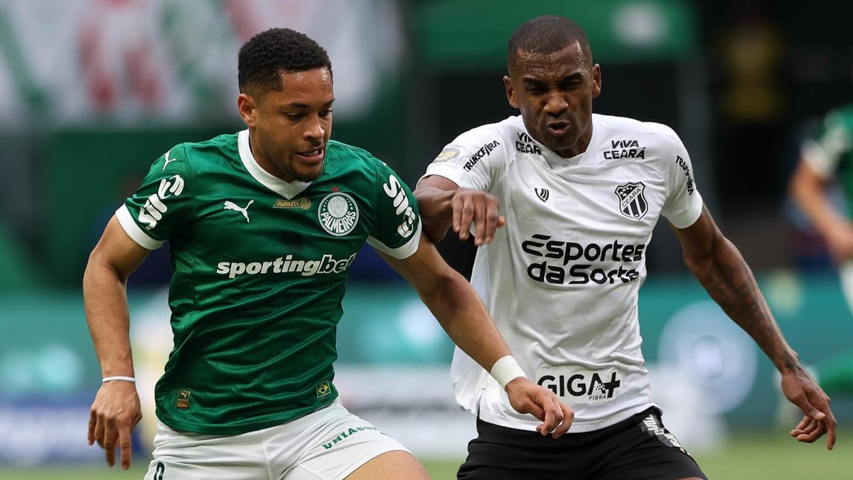 Palmeiras sai atrás, mas vira o jogo e vence o Ceará