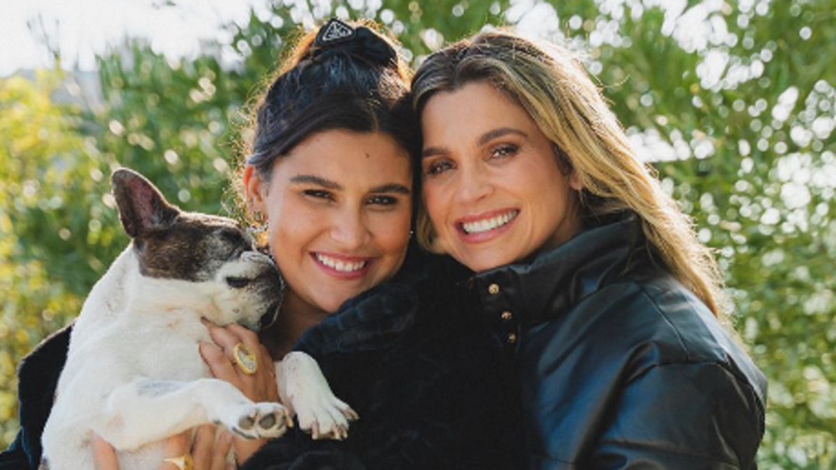 Flávia Alessandra e a filha Giulia Costa