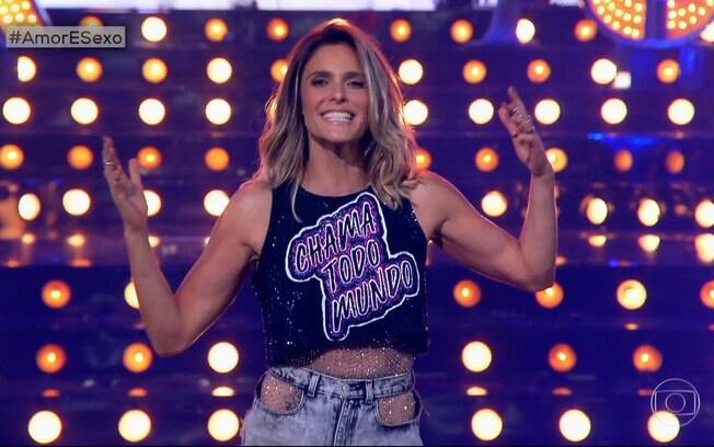 Fernanda Lima no programa de estreia da nova temporada de 'Amor & Sexo'