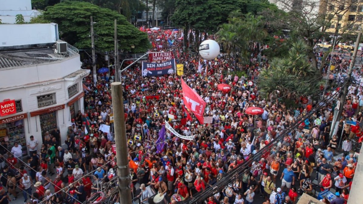 Ato na Praça Oswaldo Cruz, na Avenida Paulista em março de 2025. Ato na Praça Oswaldo Cruz, na Avenida Paulista em março de 2025.