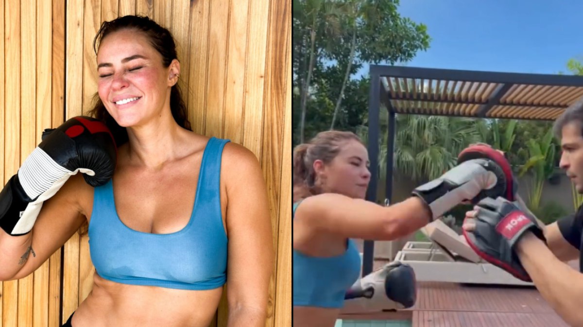 Paolla Oliveira mostra treino de boxe e fãs relembram personagem