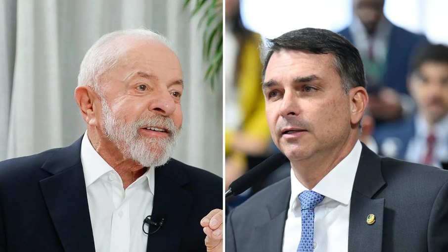 Lula (PT) e Flávio Bolsonaro (PL) Lula (PT) e Flávio Bolsonaro (PL)