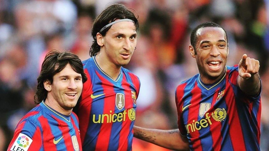 Ibrahimovic jogou com Messi e Henry no Barcelona