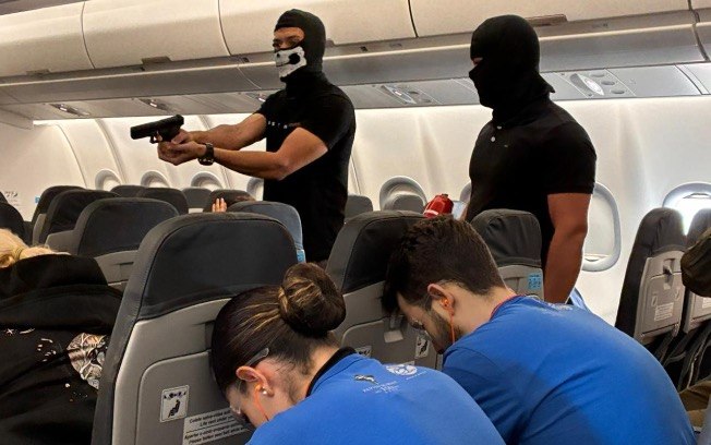 A simulação, que durou cerca de três horas A simulação, que durou cerca de três horas