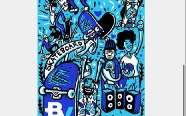 BV promove a arte para escolher design do primeiro cartão do skate do país