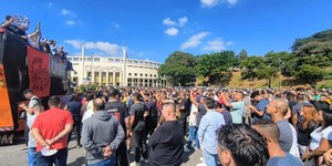 Vídeo: motoristas de apps protestam contra PL da regulamentação