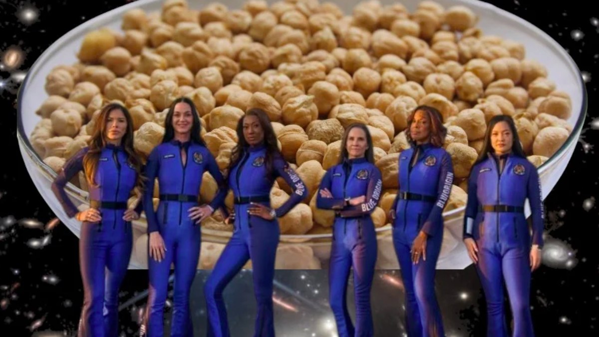 Essa foi a primeira tripulação exclusivamente feminina enviada ao espaço desde 1963.