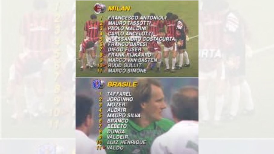 Ancelotti pendurou as chuteiras contra o Brasil