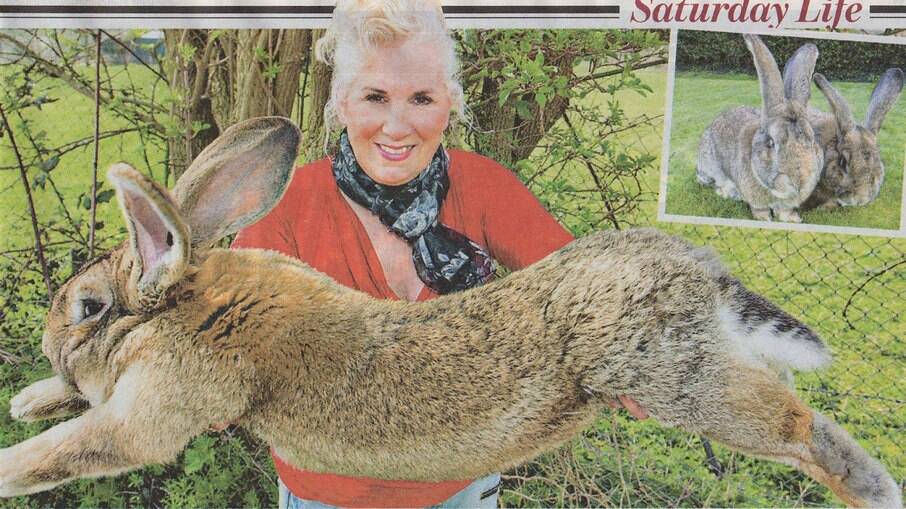 Annette Edward e seu coelho Darius