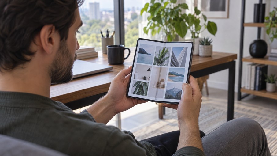 Dobráveis mais largos, com proporção próxima à de um tablet, devem puxar alta de 44% na produção de telas em 2026 Dobráveis mais largos, com proporção próxima à de um tablet, devem puxar alta de 44% na produção de telas em 2026