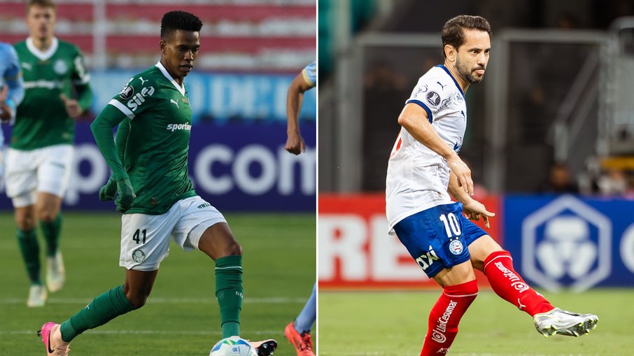 Estevão e Éverton Ribeiro são dois dos grandes destaques da partida entre Palmeiras e Bahia Estevão e Éverton Ribeiro são dois dos grandes destaques da partida entre Palmeiras e Bahia