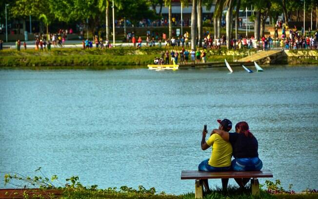 Entre os destinos para o feriado, o quinto lugar mais buscado é João Pessoa; na foto, o Parque da Lagoa
