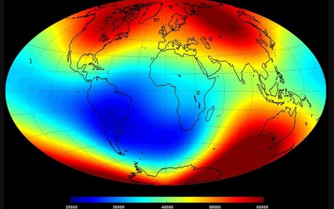 Anomalia Magnética que atinge o Brasil está no planeta há milhões de anos