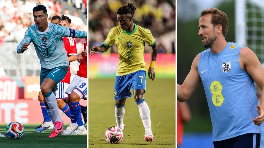 Cristiano Ronaldo, Vinicius Junior e Harry Kane serão artilheiros em suas seleções?