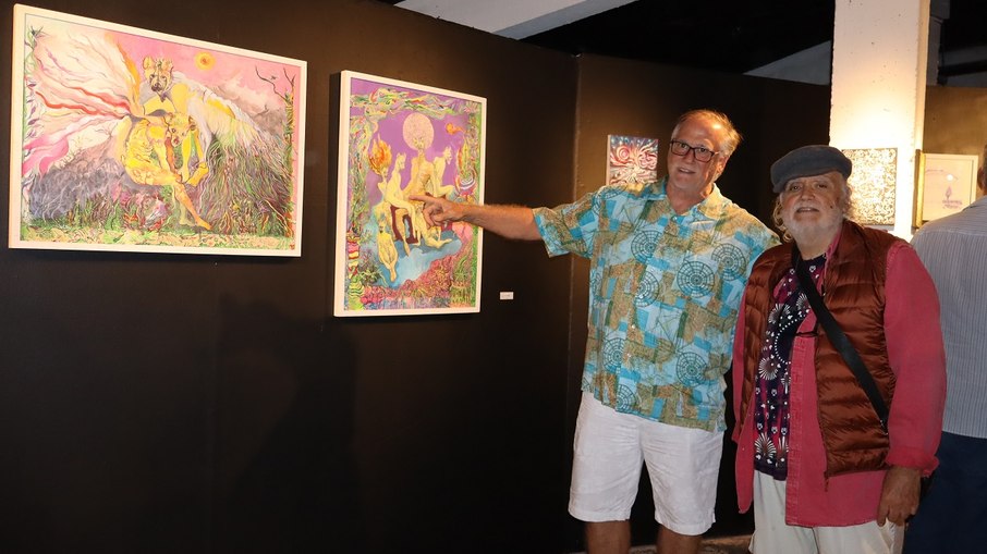 Júlio D´Auria e o artista Ernesto Boccara Júlio D´Auria e o artista Ernesto Boccara