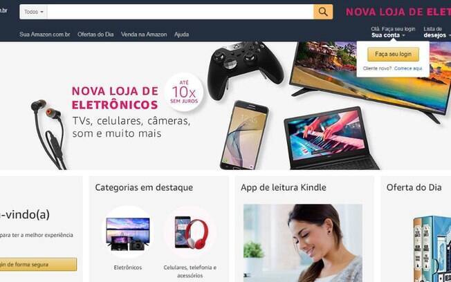 Amazon passa a vender artigos eletrônicos a partir desta quarta-feira (18)
