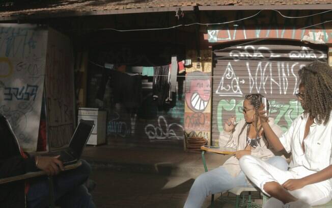 Gravações do episódio com  Iris e Anne, que fomentam o empreendedorismo através do brechó Original Favela