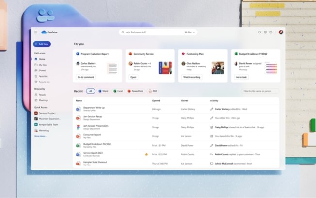 Novo visual do OneDrive promete mais facilidade para o dia a dia