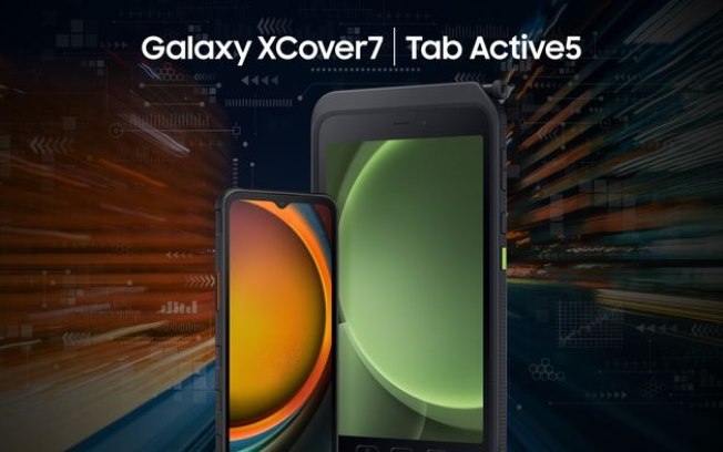 Samsung lança Galaxy XCover 7 e Tab Active 5 com construção reforçada