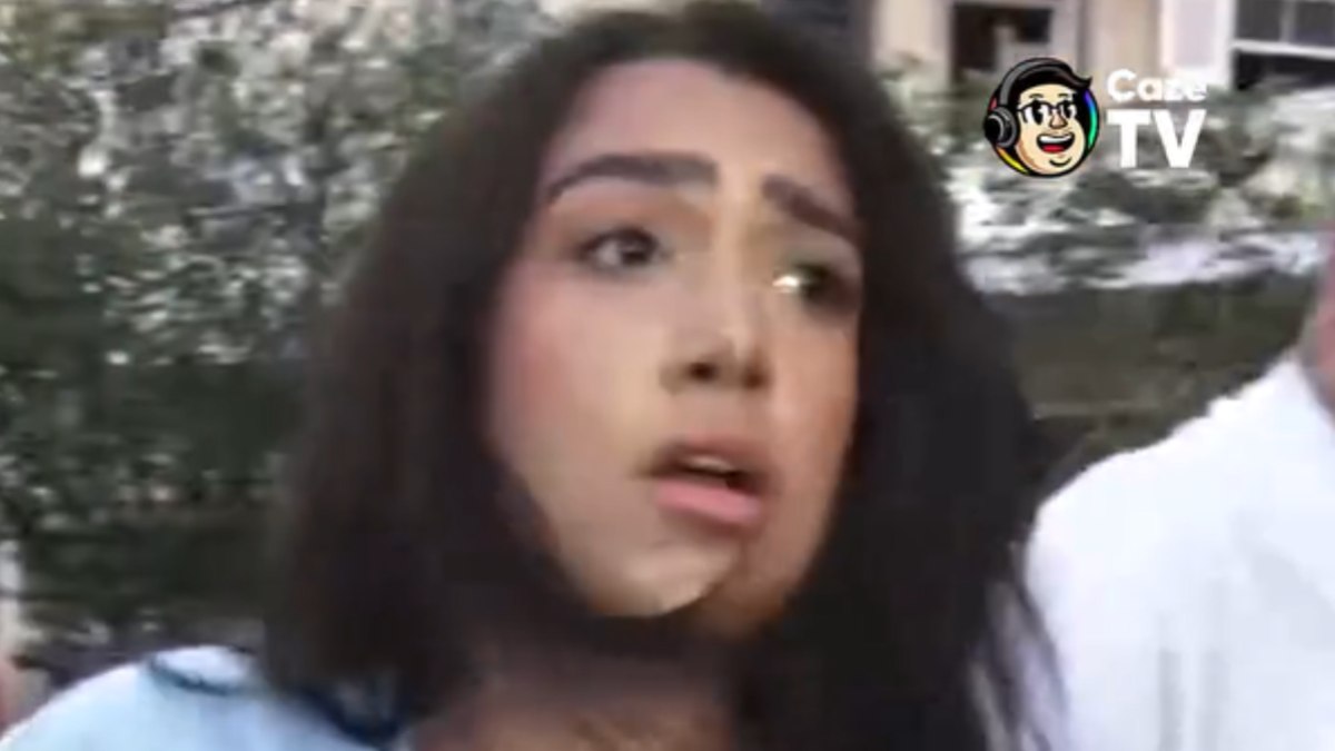 A repórter Aline Gomes durante momentos em que é agredida durante transmissão ao vivo