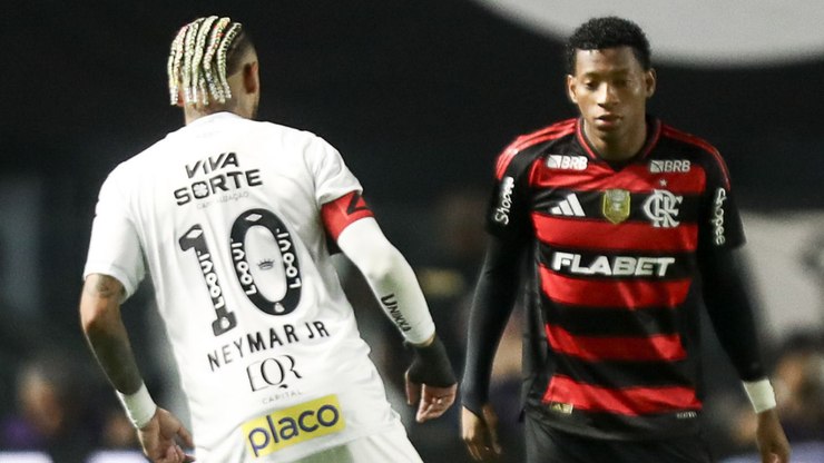 Neymar decide e Santos derrota o líder Flamengo na Vila Belmiro