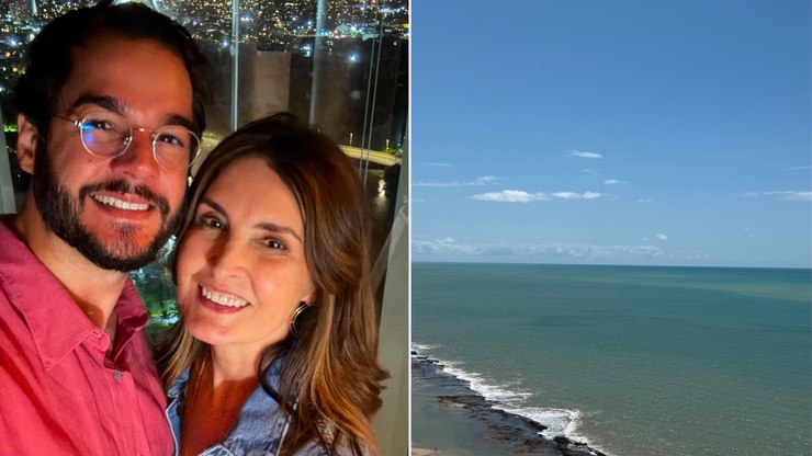 Fátima Bernardes e Túlio Gadêlha mostram momentos em Pernambuco