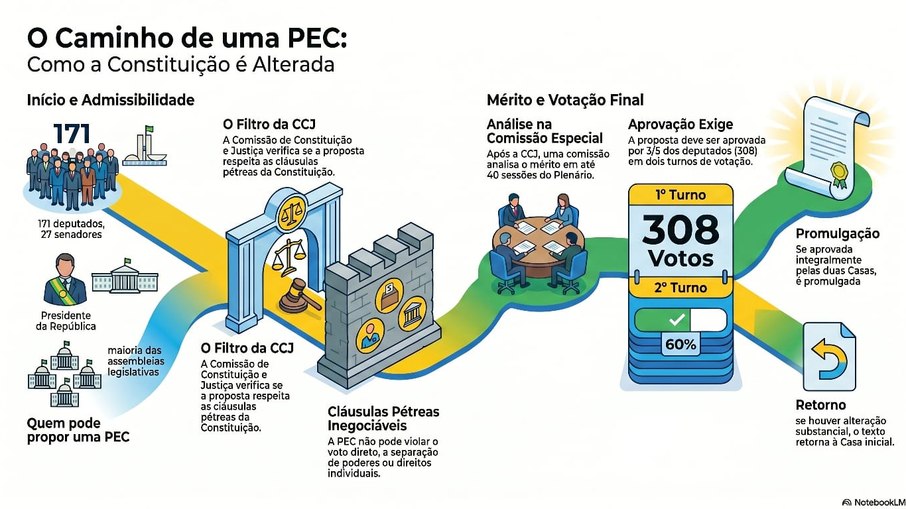 PEC faz longa jornada do Congresso até ser totalmente aprovada
