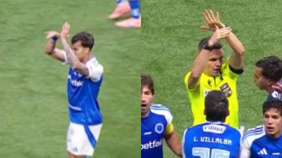 Kaio Jorge é expulso após fazer gesto de roubo para o árbitro Kaio Jorge é expulso após fazer gesto de roubo para o árbitro