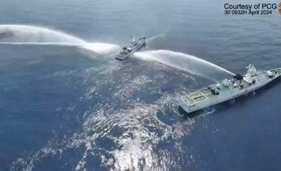 Filipinas acusa China de usar canhões contra navios