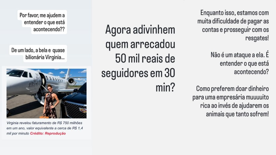 Luisa Mell faz desabafo nas redes sociais e cita Virginia Fonseca
