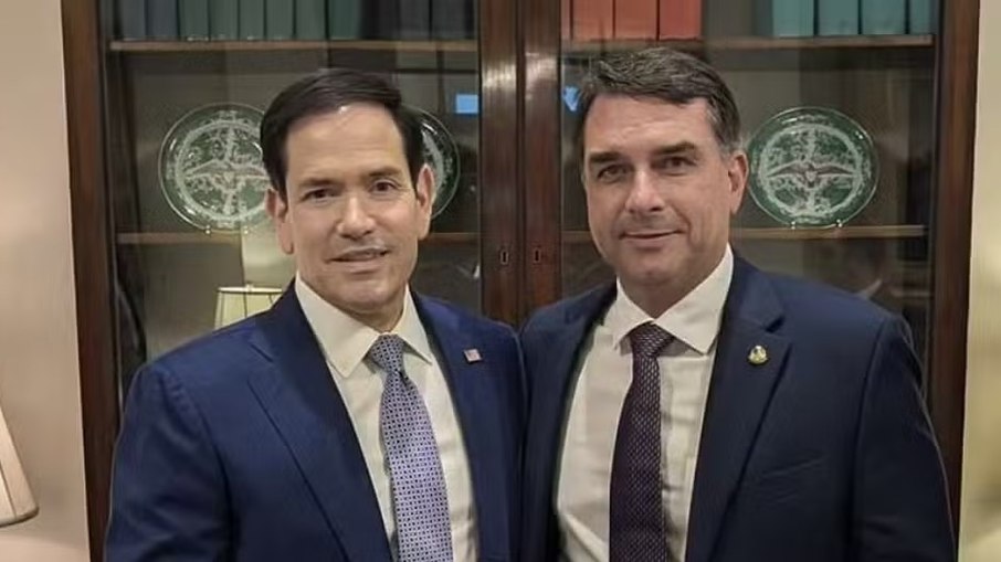 Marco Rubio e Flávio Bolsonaro