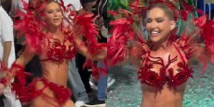 Uma nova rainha? Virgina é aclamada em mini desfile da Grande Rio