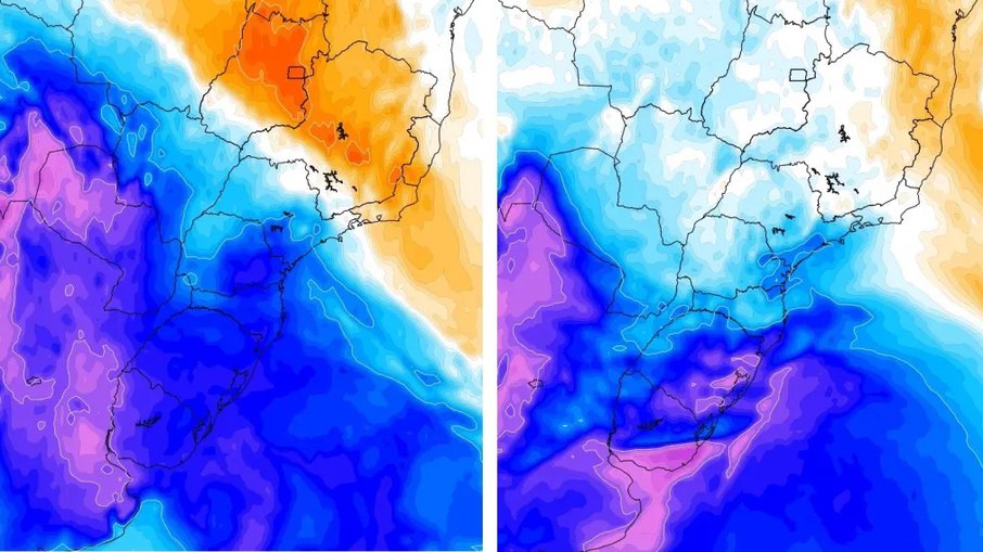 Massas de ar frio devem atingir o país de forma consecutiva Massas de ar frio devem atingir o país de forma consecutiva