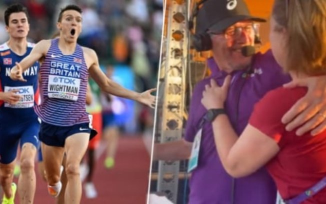 Pai narrador chora ao relatar título mundial do filho no Atletismo
