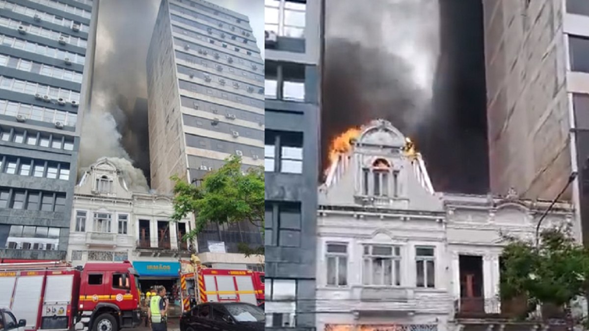 Incêndio ocorreu no centro de Porto Alegre Incêndio ocorreu no centro de Porto Alegre