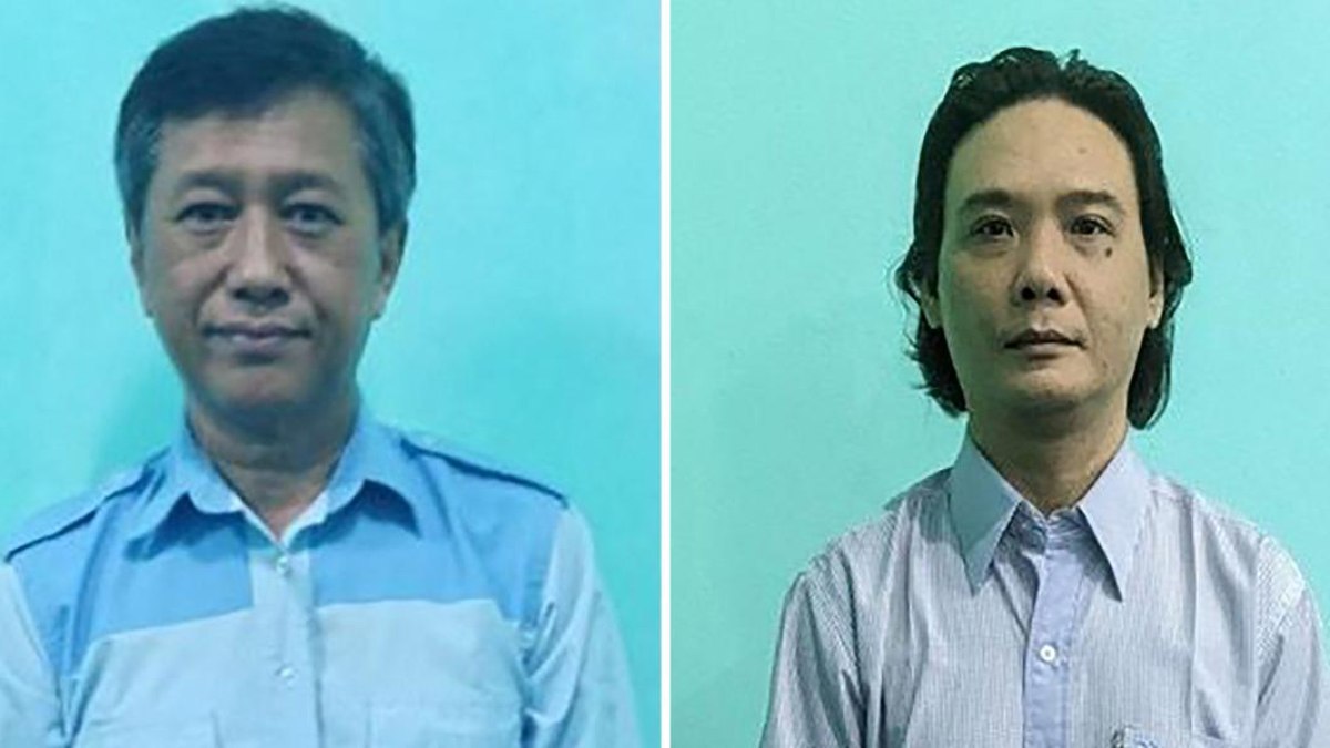 O ativista pró-democracia Kyaw Min Yu e o ex-deputado Phyo Zeya Thaw,