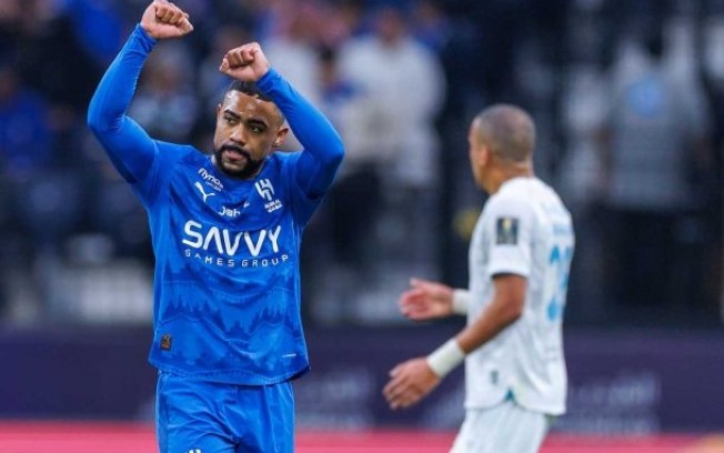 Malcom em ação com a camisa do Al-Hilal