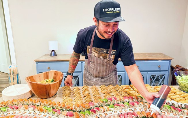 Chef brasileiro promove serviço de catering japonês nos EUA Chef brasileiro promove serviço de catering japonês nos EUA