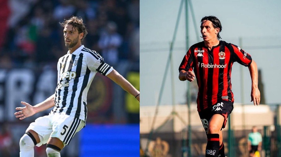 Locatelli e Abergel fazem embate no meio de campo em Juventus x Nice