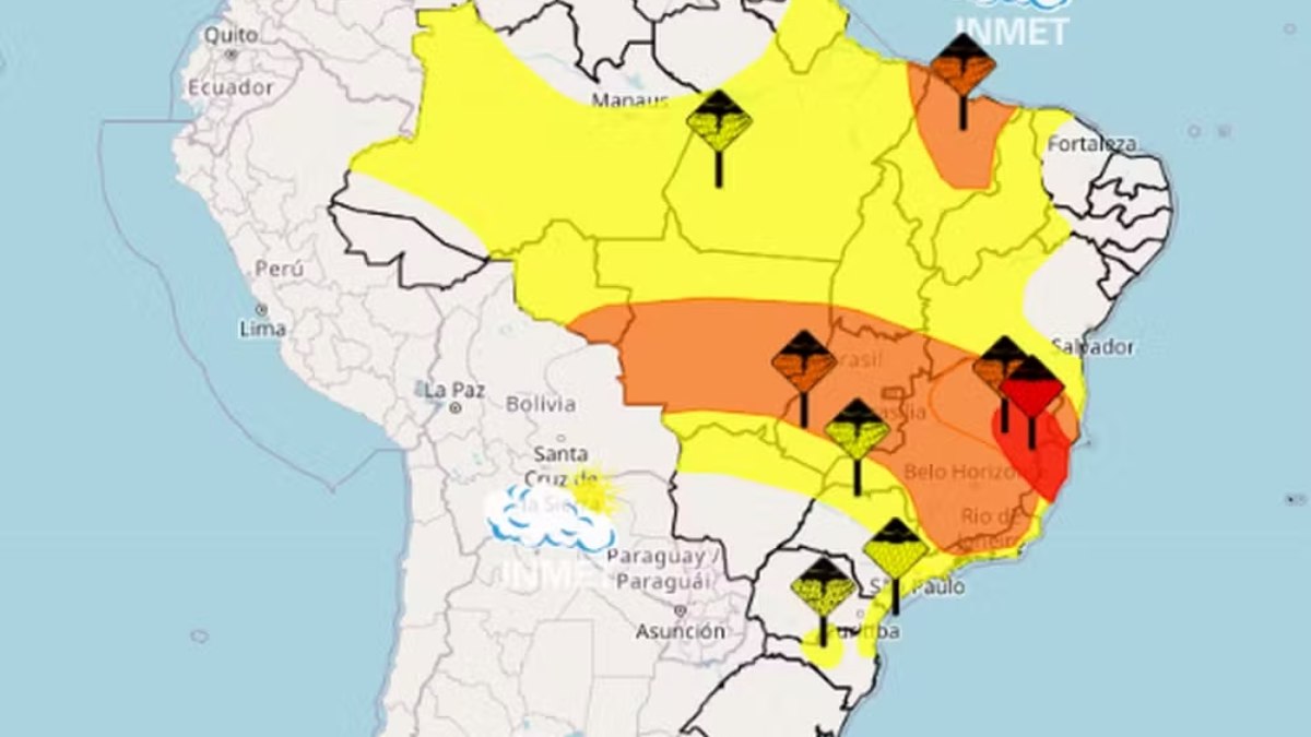 Alerta de tempestades para 18 estados