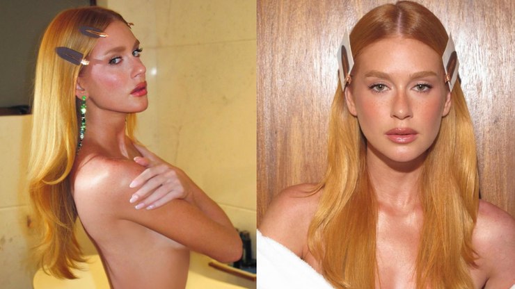 Marina Ruy Barbosa surge de topless em campanha e impressiona